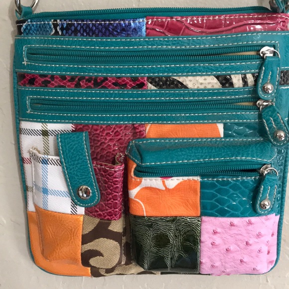 Colorful, patchwork Purse - Picture 2 of 4